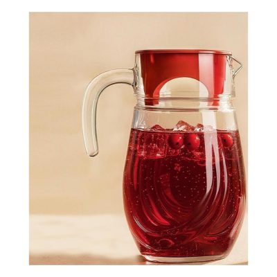 پارچ شیشه ای انجلا درب پلاستیکی کاوه