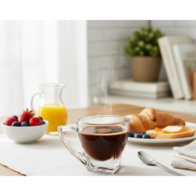 فنجان شیشه ای لونا 6 عددی نوری تازه