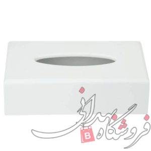 جا دستمال کاغذی رومیزی اطلس (سفید)