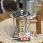 قوری پیرکس دسته چوبی(750میل)