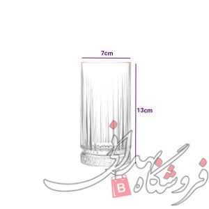 لیوان شیشه ای اسلو بلند 6عددی کاوه