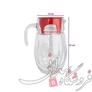 پارچ شیشه ای انجلا درب پلاستیکی کاوه