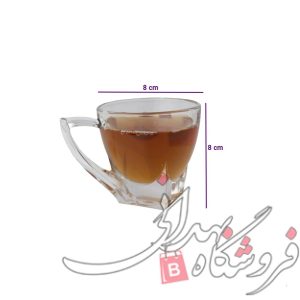 فنجان شیشه ای لونا 6 عددی نوری تازه