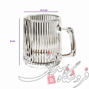 فنجان شیشه ای 6 عددی کلارا