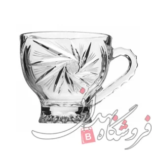فنجان شیشه ای تراش خورده پریما 6 عددی